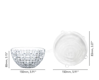 Nachtmann | Bossa Nova | Storage Set with Plastic Lids | 15 cm | 750 ml | Crystal | Set Of 4