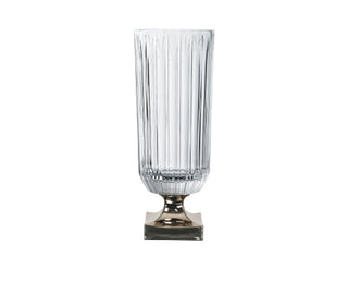 Nachtmann | Minerva Platinum Footed Vase | Platinum |  40 cm | Crystal | Single Piece