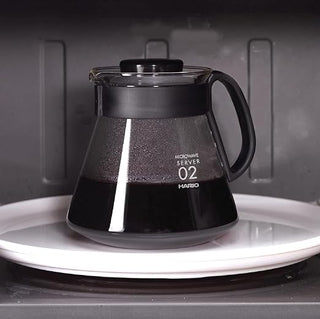 Hario | V60 Range Coffee Server | 600 ml | 2-5 Cups | Heat-Proof Glass | Black
