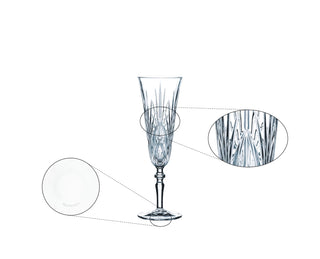 Nachtmann | Palais | Taper Champagne Flute/Glasses | 140 ml | Crystal | Set of 6