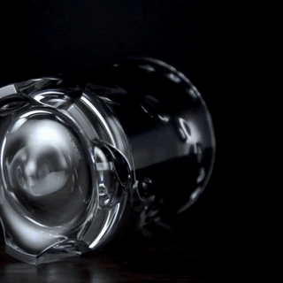 Shtox | Rotating Glass (009) - Scattered Bubbles | 320 ml | Crystal | Clear | Single Piece
