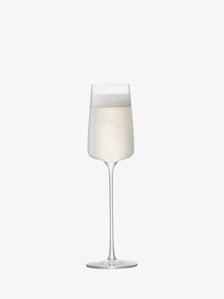 LSA International | Metropolitan - Champagne Flutes | 230 ml | Crystal | Clear | Set of 4