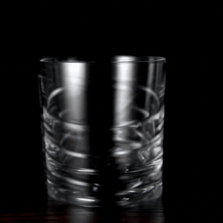Shtox | Rotating Glass Shtox (006) - Slant Circles | 320 ml | Crystal | Clear | Single Piece