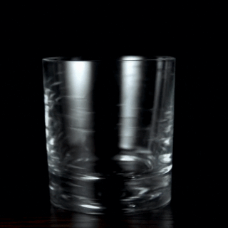 Shtox | Rotating Glass Shtox (017) - Dashes | 320 ml | Crystal | Clear | Single Piece