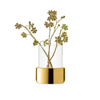 LSA International | Aurum - Lantern/Vase | 20 cm | Glass | Gold | 1 pc