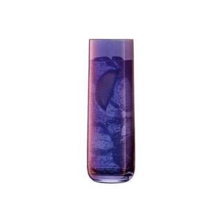 LSA International | Aurora - Highball Glasses | 420 ml | Crystal | Polar Violet | Set of 4