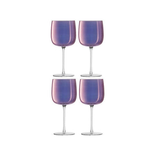 LSA International | Aurora - Wine Glasses | 450 ml | Polar Violet | Crystal | Set of 4