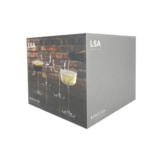 LSA International | Borough - Cocktail Saucers | 240 ml | Crystal | Clear | Set of 4