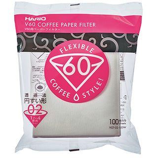 Hario | V-60 - 02 Paper Filter | Size 02 | 480 ml | Paper | White | 100 Sheets
