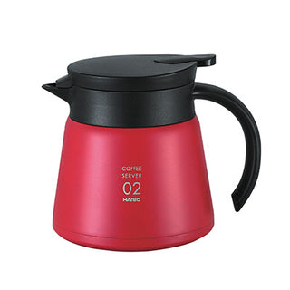 Hario | V60 Insulated Range Server | Size 02 | Stainless Steel | 600 ml | Red