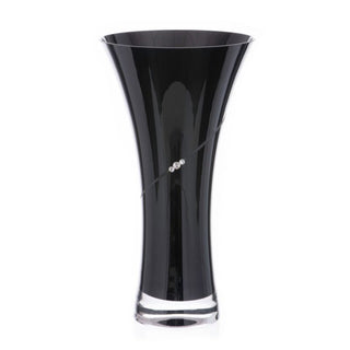Diamante | Black Silhouette Flared Vase | 25cm