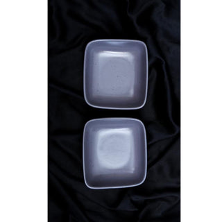 Fujitake | Vital Square Bowl | 12 cm | Charcoal Gray Dotts | Set of 6
