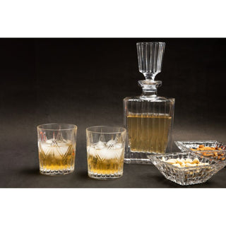 Crystal Whisky Decanter Set Royal In Giftbox ( 1 Decanter + 2 Glasses )