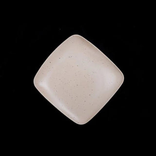 Fujitake | Vital Square Plate | 20 cm | Dark Sand Dotts | Set of 12