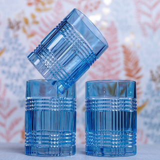 Nachtmann | Check | Whisky Glass | 409 ml | Crystal | Blue | Set of 4