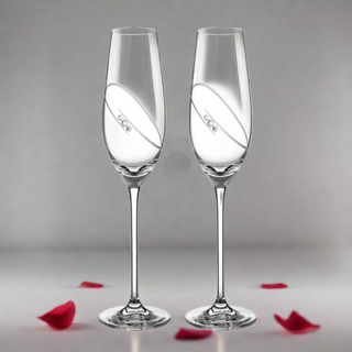 Diamante Champagne Flutes