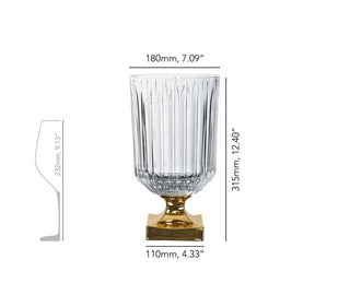 Nachtmann | Minerva Vase Gold Footed | 32cm | Crystal | 1 pc