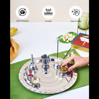 Arttdinox | Etching Pooja Thali | Large