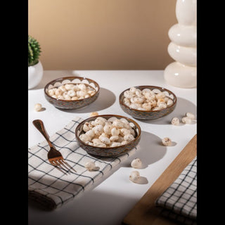 Takisso | Bowl Set Porcelain Bowls | Set of 6 | 200 ML | Microwave & Dishwasher Safe