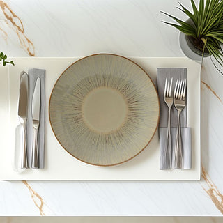 MESA | Agata Beige Dinner Plate | Stoneware | 27 Cm | Set of 3