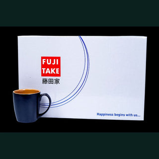 Fujitake | coffee mugs set | black matte & light mustard | 230ml | set-6