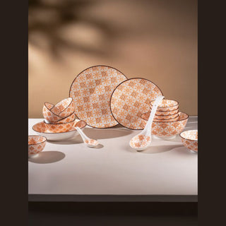 Takisso | Dinner Piece Porcelain Dinnerware Collection |  Set 35 | Microwave & Dishwasher Safe