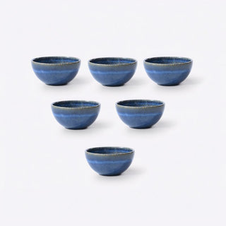 MESA | Agata Cobalto Bowl | Stoneware | 10 Cm | 160 ml | Set of 6