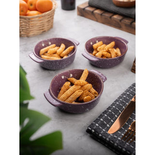 Takisso | Bowl Set  Porcelain Serving Bowls | Set of 3 | 350 ML | Microwave & Dishwasher Safe