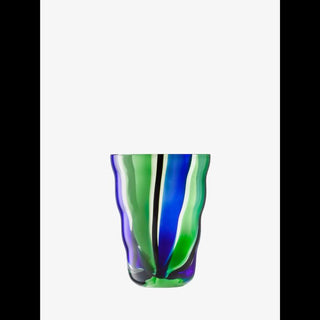 LSA International | Folk Tumbler |  280ml  | Black/Blue/Green | Set of  2