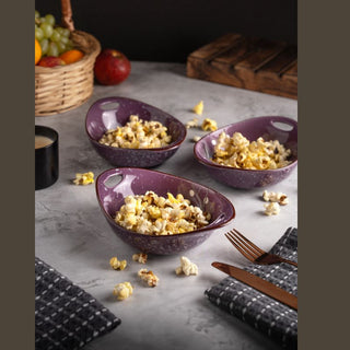 Takisso | Bowl Set  Premium Porcelain Bowls | Set of 3 | 320 ML | Microwave & Dishwasher Safe