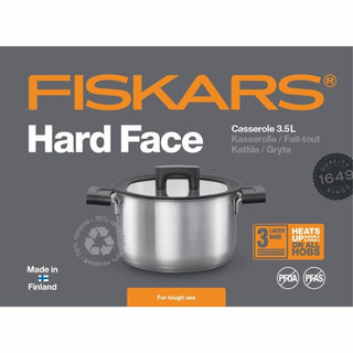 Fiskars | Face Stainless Steel Casserole | 3.5L | 20 cm | With Lid
