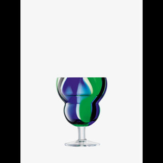 LSA International | Folk Water/Wine Glass |  230ml |  Black/Blue/Green | Set of  2