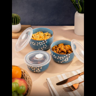 Takisso | Bowl Set Premium Porcelain Bowls | Set of 3 | Microwave & Dishwasher Safe