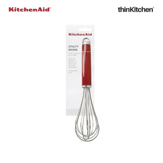 KitchenAid | Utility Whisk | Silver & Red | Stainless Steel | 1 Pc
