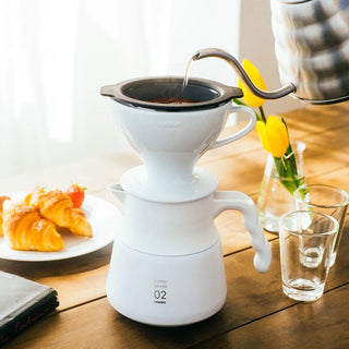 HARIO | V60 Thermal Insulation Stainless Steel Server PLUS | 800ml | White | 1PC