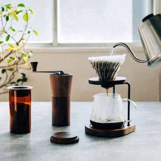 HARIO | Drip Stand Walnut | Premium Coffee Dripper Stand | Walnut Wood | 1 Pc
