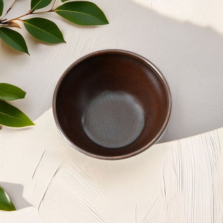 MESA | Brown Metallic Bowl | Stoneware | 10 Cm  | Set of 6