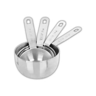 KitchenAid | S4 Measuring Cups/Sppons | Silver | Stainless Steel | Set of 4