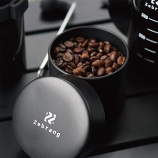Hario | Coffee Canister 50g Zebrang | Airtight Coffee Bean Storage Container | Black | 1 Pc