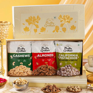 Nutty Gritties | Platinum Collection Classic Roasted Salted Nuts | Gift Box | 600g