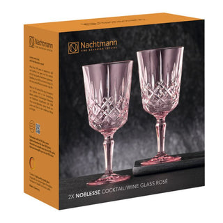Nachtmann Noblesse Cocktail/Wine Glass Rose | Crystal Glasses | 355 ml | Set of 2