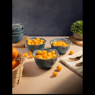 Takisso | Bowl Set  Premium Porcelain Bowls | Set of 6 | 300 ML | Microwave & Dishwasher Safe