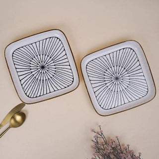 Takisso| Jimo Square Snack Plate | Ceramic | White