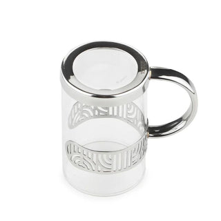 Arttdinox | Lattice Mug by Jindal | Stainless Steel | Silver | Set of 2