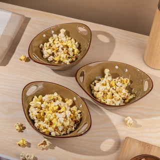 Takisso | Bowl Set  Porcelain Bowls | Set of 3 | 320 ML | Microwave & Dishwasher Safe