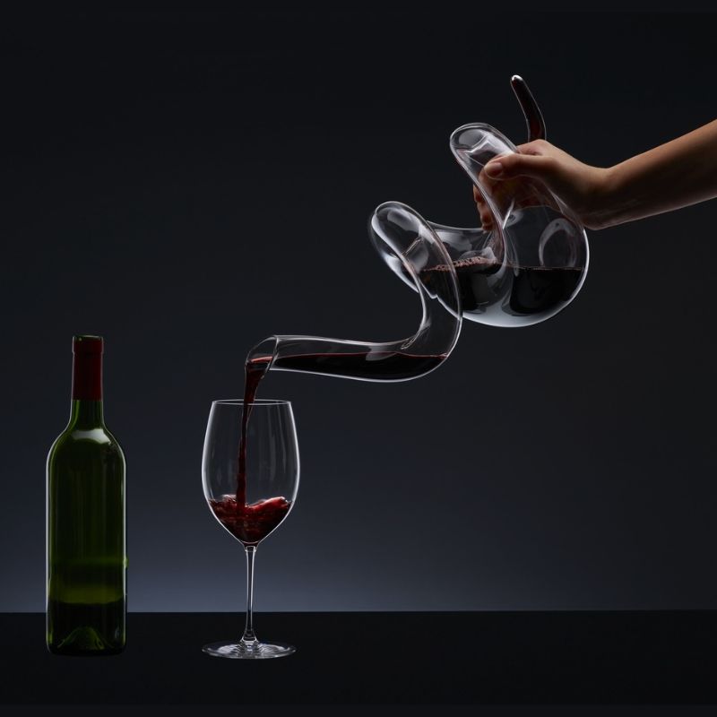 Riedel Boa coiled crystal wine decanter