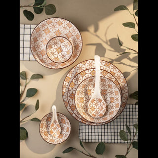 Takisso | Porcelain Dinner Piece Dinnerware | Set 35 | Microwave & Dishwasher Safe