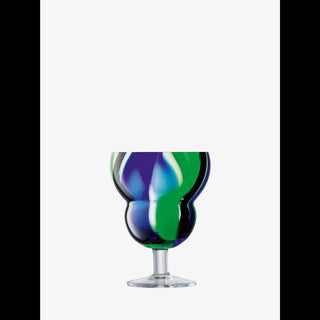 LSA International | Folk Water/Wine Glass |  230ml |  Black/Blue/Green | Set of  2