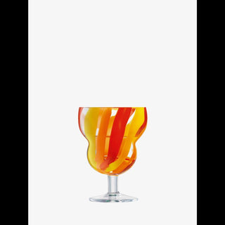 LSA International | Folk Water/Wine Glass |  230ml |  Orange/Red/Yellow | Set of  2