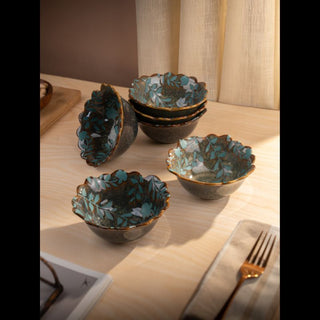 Takisso Bowl Set Porcelain Serving Bowls | Set of 6 | 280 ML | Microwave &amp; Dishwasher Safe